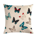 Butterfly Cotton Linen Throw Pillow Cover for Home & Car Decor - Ljojo