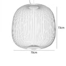 American Birdcage Villa Metal LED Pendant Light for Home Decor Chandelier by Ljojo