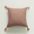 45x45cm Yellow Linen Cushion Cover Boho Chic Decorative Throw Pillow Cover for Sofa - Ljojo