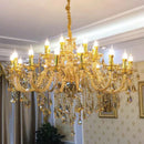 European Gloss Crystal Led Chandelier for Living Room | Interior Lighting Amber Decoration | Ljojo