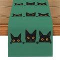 Black Cat Silhouette Table Runner by Ljojo: Halloween Party Decor & Dresser Table Accent