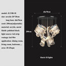 Ljojo Modern Acrylic Led Chandelier | Living Dining Room Pendant Light for Home Decor Lighting