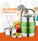 Ljojo 3-Layer Stainless Steel Insulated Bento Lunch Box - Large Capacity Pot