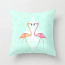 Ljojo Mint Green Geometric Animal Print Pillowcase for Home and Office Decor