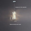 Ljojo Crystal Pendant Light Chandelier Modern Stylish Lighting Fixture for Bedroom Hallway Decor