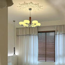 Ljojo Medieval Glass Chandelier Retro Pendant Light Bauhaus Vintage Ceiling Lamp French Suspension