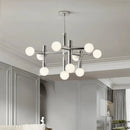 Ljojo Luxury Cream Style Metal Glass Ball Pendant Light for Modern Dining Room