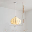 American Wabi Sabi Fabric Pendant Light by Ljojo | White Cloth Chandelier for Home Bar Dining Room