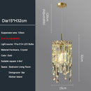 Modern Crystal Round Dining Room Pendant Light Fixture Luxury Indoor Lighting Gold/Chrome LED Bedroom - Ljojo