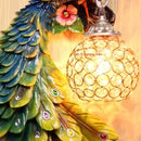 Golden Peacock Wall Lamp for Living Room Bedroom Restaurant Bar Decor - Ljojo