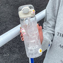 Ljojo 500/600ML Large Capacity Straw Water Bottle - BPA Free Sports Drinkware Cup