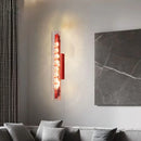 Ljojo Corridor Red Clear Glass LED Pendant Light Modern Chandeliers Home Decor Lamp