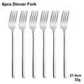 Ljojo 24-Piece Stainless Steel Cutlery Set | Elegant Mirror Finish Western Dinnerware