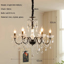 Ljojo Lustre European Crystal Chandelier French Gold Candle Pendant Lights for Home Decor