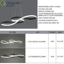 Nordic LED Pendant Lights: Serpentine Golden Ring Chandelier for Living Room by Ljojo