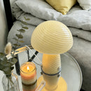 French Cream Style Cute Mushroom Glass Table Lamp for Girls Bedroom Bedside by Ljojo