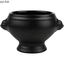 Ljojo Lion Head Ceramic Soup Bowl with Embossed Handle - Set of 2