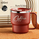 Ljojo Double Wall Stainless Steel Insulated Coffee Cup with Handle