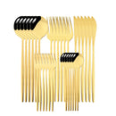 Ljojo 30-Piece Stainless Steel Cutlery Set for Kitchen Tableware