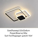 Ljojo LED Ceiling Light: Modern White & Black Chandelier for Home Decor