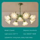 Ljojo French Retro Style Led Bedroom Chandelier Wall Lamp Cream Flower Creative Design