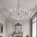 Ljojo French Blue Romantic Crystal Chandeliers - Luxury Glass Living Room Lighting