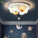 Ljojo Modern Minimalist Nordic Astronaut Planet Rope LED Ceiling Lamps for Living Room