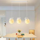 Ljojo 3D Moon Rabbit Night Light Bear Lamp - Children's Room Hanging Pendant