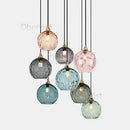 Modern Glass Chandelier Led Pendant Light - Colorful Nordic Hanging Lamp by Ljojo