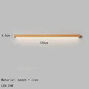 Ljojo Minimalist Wood Wall Lamp Straight Strip Design for Bedroom Bedside