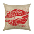 Ljojo Linen Pillowcase 45*45cm for Household Sofa Decor - Love Letter Series