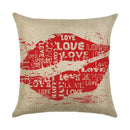 Ljojo Linen Pillowcase 45*45cm for Household Sofa Decor - Love Letter Series
