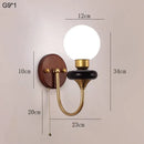 French Retro Wall Lamp Solid Wood Lighting for Bedroom & Living Room by Ljojo