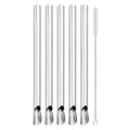 Ljojo 304 Stainless Steel Bubble Tea Straw Set with Straw Brush Spoon