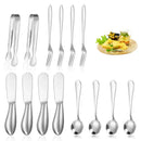 Ljojo 14-Piece Stainless Steel Kitchen Utensils Set and Tableware