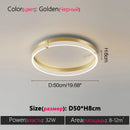 Ljojo LED Ring Ceiling Lamp Modern Creative Design for Living Room Hall Dining Bedroom