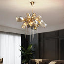 Ljojo LED Stainless Steel Crystal Chandelier Suspension Lamps