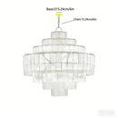Vintage American Green Glass Chandelier LED Dimmable Double Layer for Villa Living Room - Ljojo