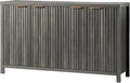 Ljojo™ Fluted Sideboard Buffet: 56" Modern Credenza with Storage, Doors & Shelves
