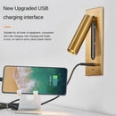 Ljojo LED Wall Light with Switch and USB Charging - Bedroom Reading Lamp