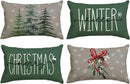Ljojo Merry Christmas Tree Green Pillowcase - Holiday Decorative Lumbar Pillow