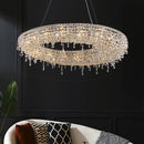 Modern Luxury Crystal Chrome Chandelier LED Pendant Lamp for Living Room by Ljojo