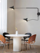 Black Aluminium Spider Serge Mouille LED Wall Lamps | Adjustable Long Arm Light for Home Decor by Ljojo