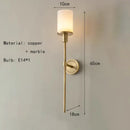 Ljojo Marble Wall Light Brass E14 Bulb Gold Black Copper