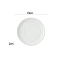 Ljojo Matte Water Ripple Ceramic Plate Steak Pasta Dessert Snack Molecular Cuisine Dish
