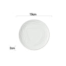 Ljojo Matte Water Ripple Ceramic Plate Steak Pasta Dessert Snack Molecular Cuisine Dish