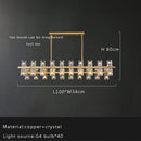 Ljojo Luxury Gold Chandeliers for Living Room in America with Glass Crystals and LED Lighting