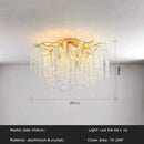 Gold Branch Tassel Crystal LED Pendant Light Modern Luxury Dining Room Living Room Fixture by Ljojo