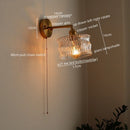 Ljojo LED Copper Glass Wall Light Fixture Retro Style Mirror Bar Lamp