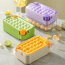 Ljojo Mini Ice Cube Tray with Lid and Bin: Spill-resistant Ice Maker for Cocktails